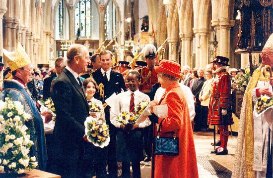 Bradford Telegraph and Argus: The Queen at a Maundy Money service at Bradford Cathedral in 1997
